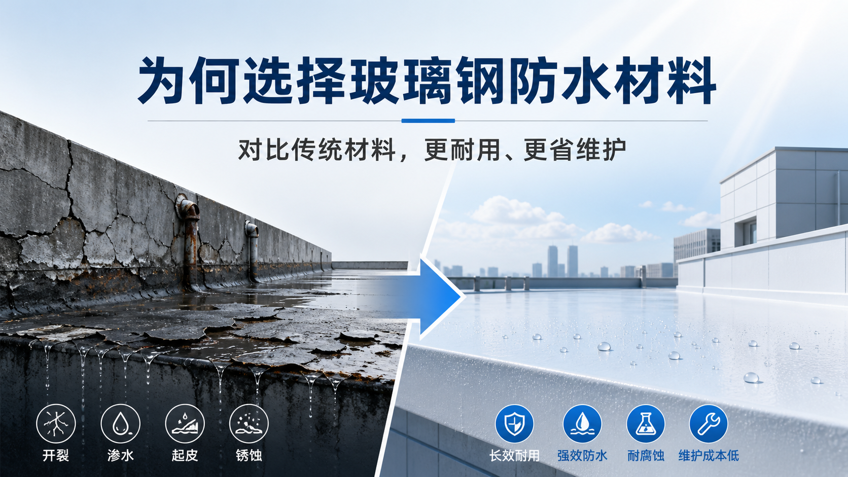 在白山，为何选择玻璃钢防水材料而非传统材料