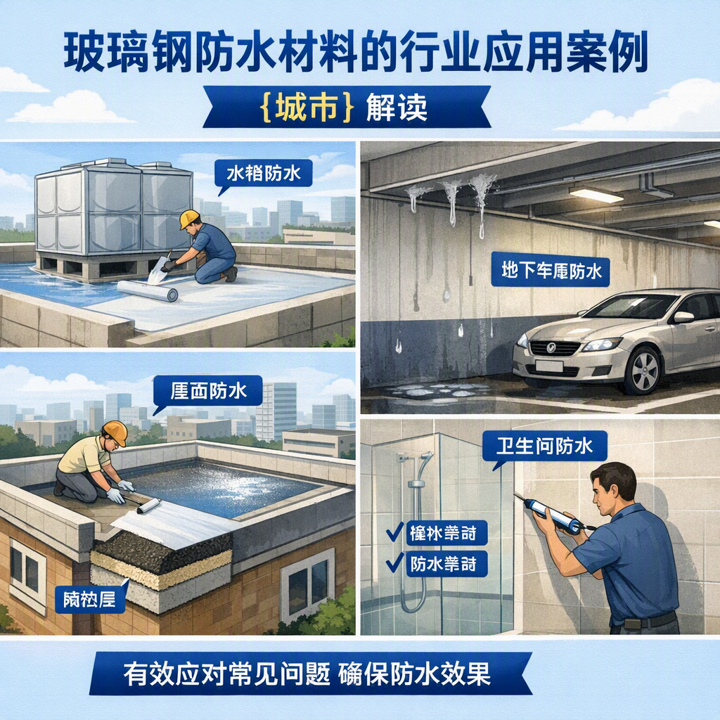 玻璃钢防水材料的行业应用案例，白山解读